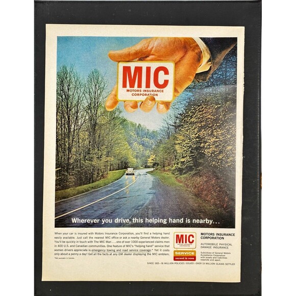 Motors Insurance Corporation (MIC) "Emergency & Road Service Coverage" Ad 1964 - Picture 3 of 3